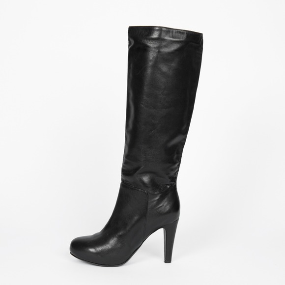 See By Chloe Black Leather Knee High Heeled Boots Womens Size 40.5 EU  10.5 US - Picture 4 of 14